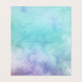 Turquoise & Paarse Was Binnen Recept Kaarten (Binnenkant ongevouwen)