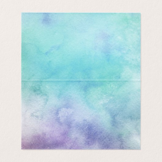 Turquoise & Paarse Was Binnen Recept Kaarten (Binnenkant ongevouwen)