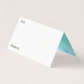 Turquoise & Paarse Was Binnen Recept Kaarten (Achterkant)