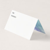 Turquoise & Paarse Was Binnen Recept Kaarten (Voorkant)