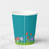 Turquoise paddenstoel feestachtige partijbekers papieren bekers (Rechts)