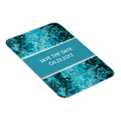 Turquoise pailletten kijken disco spiegels Bling Magneet (Rechterzijde)