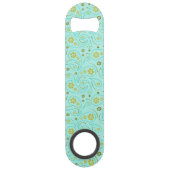 turquoise paisley naadloos patroon speed flessenopener (Voorkant)