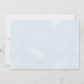 Turquoise palmbladeren Tropische strand bruiloft Kaart (Achterkant)