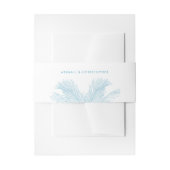 Turquoise palmbladeren Tropische strand bruiloft Uitnodigingen Wikkel (Voorkant Voorbeeld)