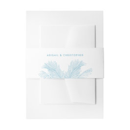 Turquoise palmbladeren Tropische strand bruiloft Uitnodigingen Wikkel