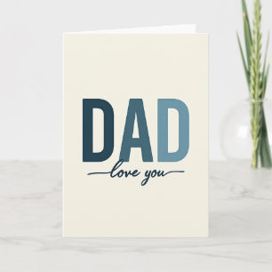 Turquoise Papa Ik Hou van Jou Kaart