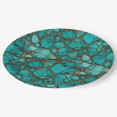 Turquoise Papieren Bordje (Gekanteld)