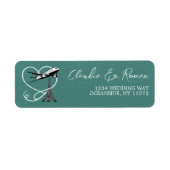 Turquoise Parijs Paspoort Etiket (Voorkant)