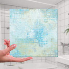 Turquoise Pastel Geometric Bathroom Tegel Tegeltje