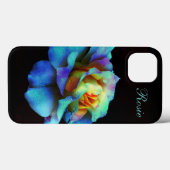 Turquoise Pastel Rainbow Roos iPad Mini hoesje (Achterkant (horizontaal))