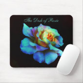 Turquoise Pastel Rainbow Roos Mousepad Muismat (Met muis)