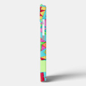 Turquoise Patchwork Quiltblok Art Custom Case-Mate iPhone Case (Achterkant / Links)