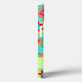 Turquoise Patchwork Quiltblok Art Custom Case-Mate iPhone Case (Achterkant / Rechts)