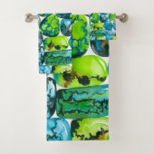 Turquoise-patroon Bad Handdoek (Insitu)