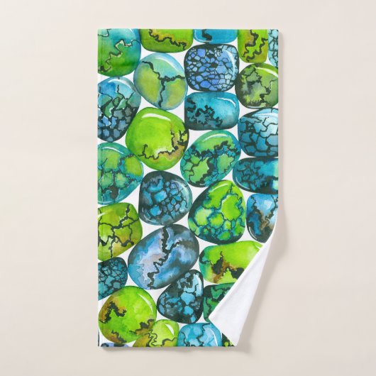 Turquoise-patroon Bad Handdoek (Handdoek)