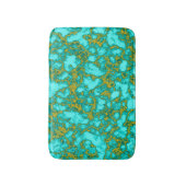 Turquoise Patroon Badmat (Voorkant Verticaal)