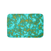 Turquoise Patroon Badmat (Voorkant)