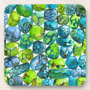Turquoise-patroon Bier Onderzetter