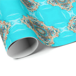  turquoise patroon bohemian bruiloft gunst cadeaupapier