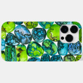 Turquoise-patroon Case-Mate iPhone Case (Achterkant (horizontaal))