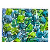 Turquoise-patroon Groot Cadeauzakje (Achterkant)