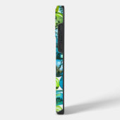 Turquoise-patroon iPhone Hoesje (Linkerkant)