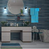 Turquoise Patroon mini wilde bloem Bad Handdoek