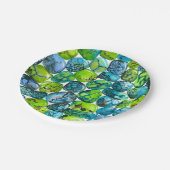 Turquoise-patroon Papieren Bordje (Gekanteld)