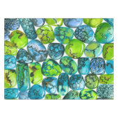 Turquoise-patroon Tafelkleed (Voorkant (Horizontaal))