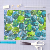 Turquoise-patroon Tissuepapier (Craft)