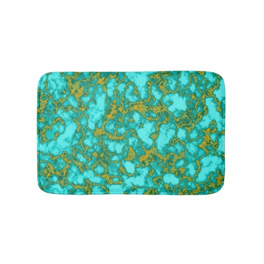 Turquoise Pattern Badmat (Voorkant)
