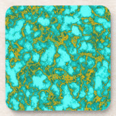 Turquoise Pattern Bier Onderzetter (Voorkant)