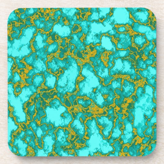 Turquoise Pattern Bier Onderzetter (Voorkant)