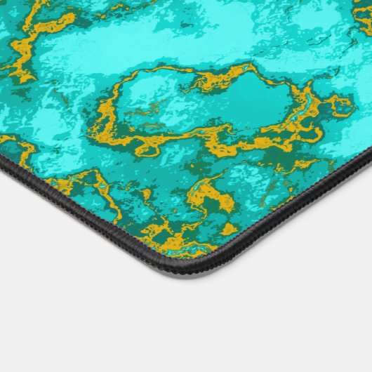 Turquoise Pattern Bureaumat (Hoek)