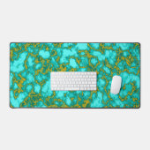 Turquoise Pattern Bureaumat (Keyboard & Muis)