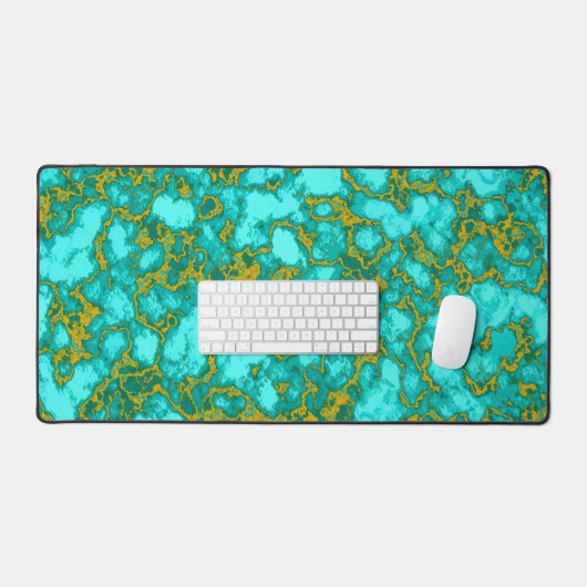 Turquoise Pattern Bureaumat (Keyboard & Muis)
