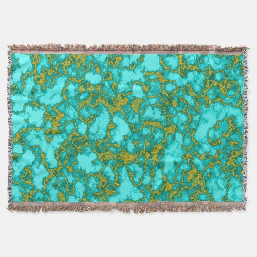 Turquoise Pattern Deken (Voorkant)