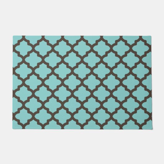 Turquoise Pattern Doormat Deurmat (Voorkant)