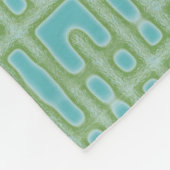 Turquoise Pattern Fleece Deken (Hoek)