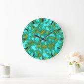 Turquoise Pattern Grote Klok (Huis)