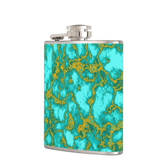 Turquoise Pattern Heupfles (Links)
