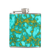 Turquoise Pattern Heupfles (Voorkant)