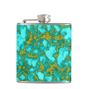 Turquoise Pattern Heupfles