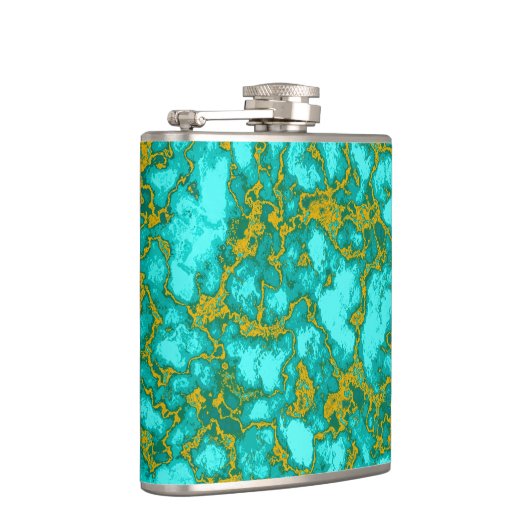 Turquoise Pattern Heupfles (Rechts)