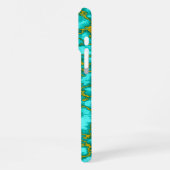 Turquoise Pattern iPhone Hoesje (Linkerkant)