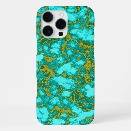 Turquoise Pattern iPhone Hoesje (Achterkant)