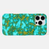Turquoise Pattern iPhone Hoesje (Achterkant horizontaal)