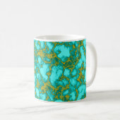 Turquoise Pattern Koffiemok (Voorkant rechts)