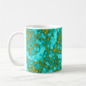 Turquoise Pattern Koffiemok (Links)